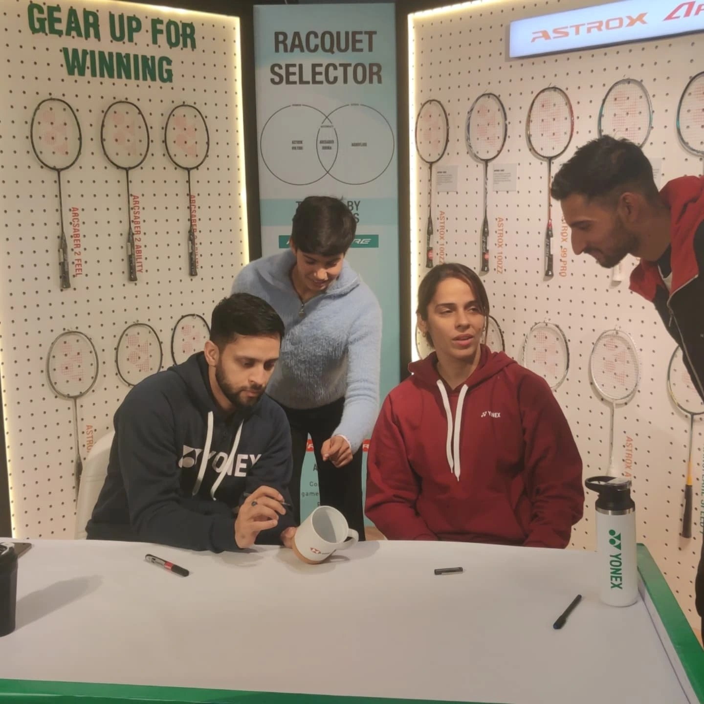 Aerial Sports Hub players meet Saina Nehwal, Parupalli Kashyap and Lakshya Sen